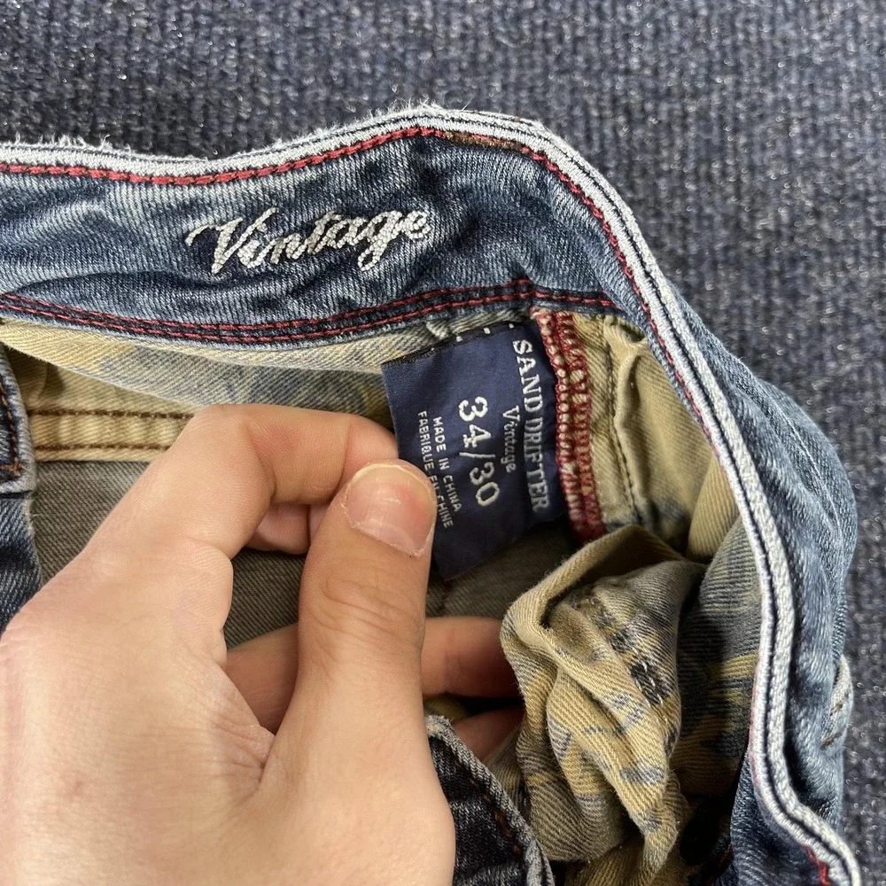 Tommy Bahama Sand Drifter Jeans‎ Mens 35x28 Blue Straight Leg Denim Cotton Blend